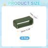 QUARKZMAN 6-Pack 26 mm Silicone Watch Band Keepers, Replacement Strap Loops, Military Green view 2