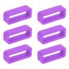 QUARKZMAN 6-Pack 12 mm Purple Silicone Watch Band Keepers view 1