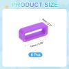 QUARKZMAN 6-Pack 12 mm Purple Silicone Watch Band Keepers view 2