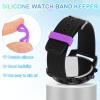 QUARKZMAN 6-Pack 12 mm Purple Silicone Watch Band Keepers view 3