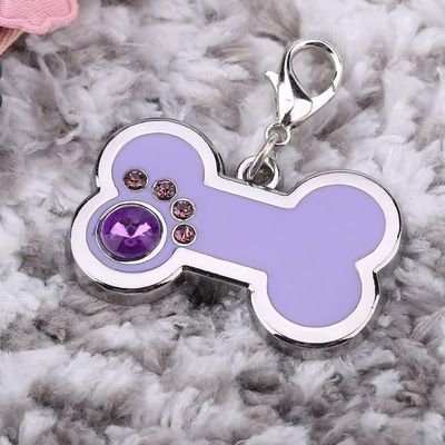 Taidda Engraved Pet ID Tag with Rhinestones