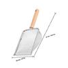 HOMSFOU Stainless Steel Cat Litter Scoop with Wooden Handle for Reptiles view 2