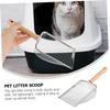 HOMSFOU Stainless Steel Cat Litter Scoop with Wooden Handle for Reptiles view 3