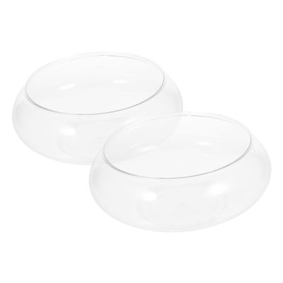 2-Piece Round Transparent Practical Fish Bowls, 2,800 ml, Plastic