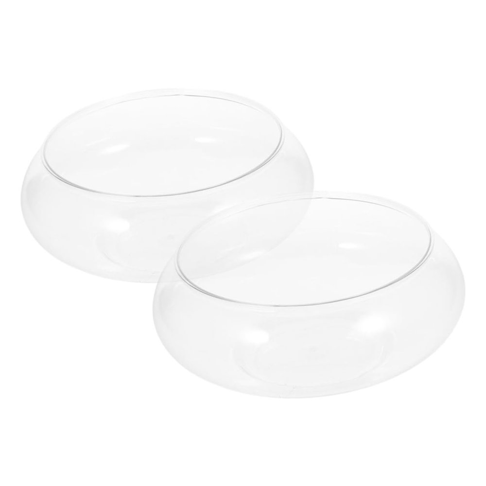 2-Piece Round Transparent Practical Fish Bowls, 2,800 ml, Plastic