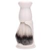 Shaving Brush Set, White Plastic, with Stand view 1