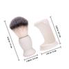 Shaving Brush Set, White Plastic, with Stand view 2