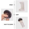 Shaving Brush Set, White Plastic, with Stand view 3
