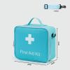Large Waterproof Medicine Bag, Empty First Aid Storage Case, Light Blue view 2