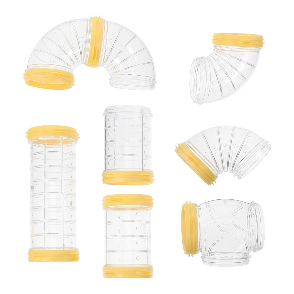 Plastic Hamster Tubes for DIY Cages, 8-Piece Set