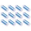 Pedicure Replacement Rollers, 12-Pack, Curved Foot File Heads, Blue view 1