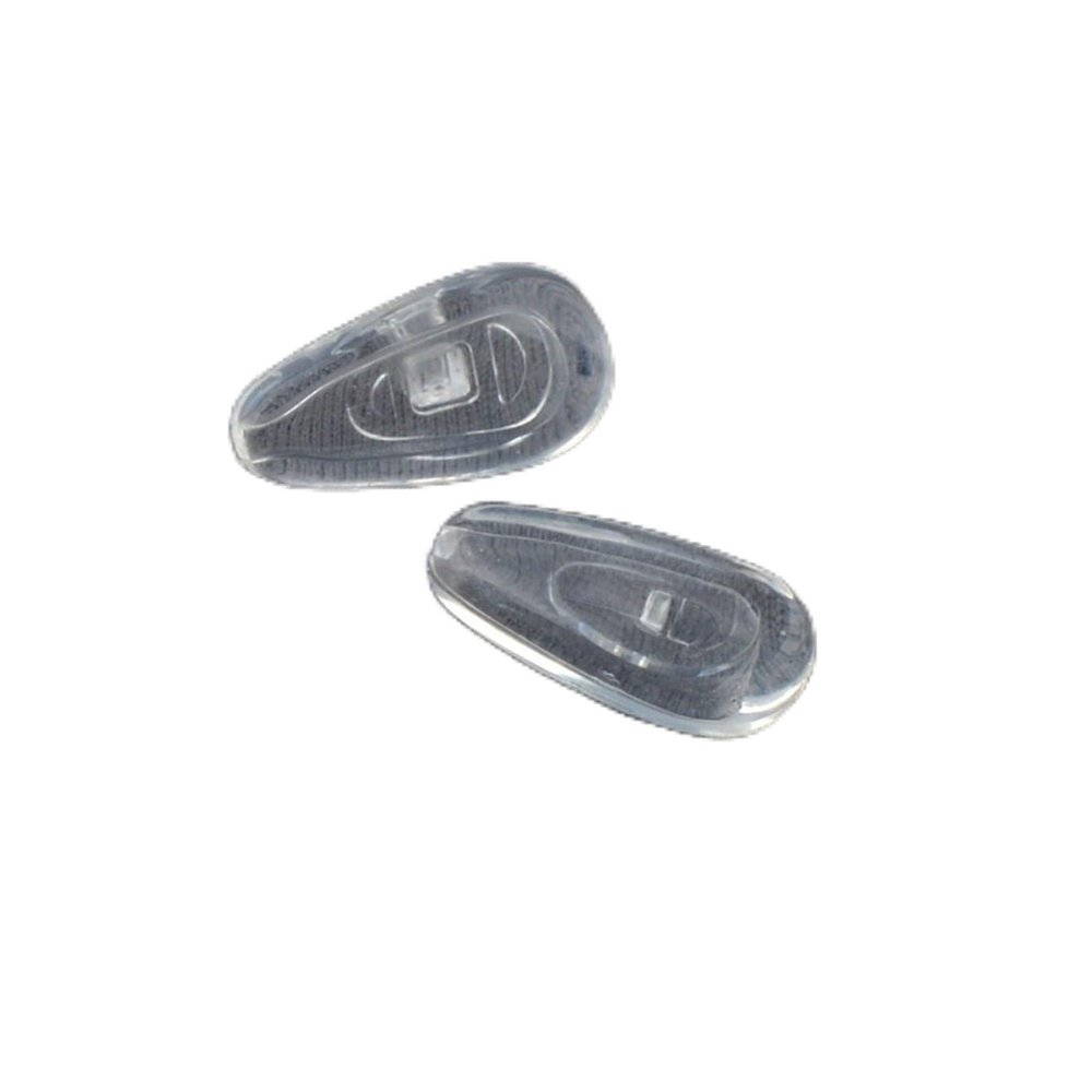 100 Ultra-Soft Silicone Air-Cushion Nose Pads for Eyeglasses, Hard Core, Push-In, 7 x 14 mm