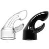 2-Piece Silicone Attachment Set, Black & Clear, for Massage Wands view 1