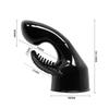 2-Piece Silicone Attachment Set, Black & Clear, for Massage Wands view 2