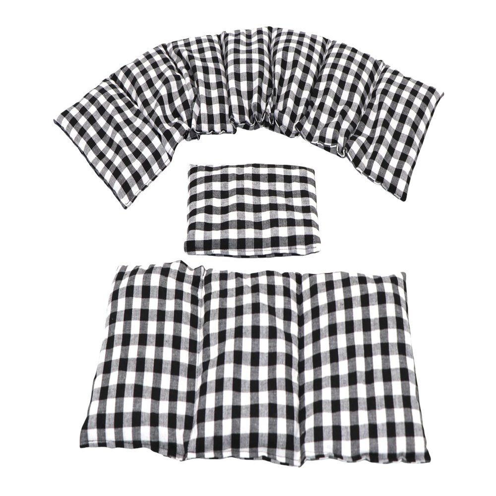 3-Piece Cherry Pit Heating Pad Set, 80 x 18 cm XXL Shoulder and Neck Pad