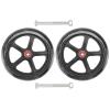 NUSITOU 2-Pack 7-Inch Solid Rubber Front Wheels for Wheelchairs, Black, with Bearings view 1