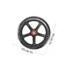 NUSITOU 2-Pack 7-Inch Solid Rubber Front Wheels for Wheelchairs, Black, with Bearings view 2
