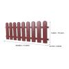 BATHVEVE 4-Piece PVC Lawn Fence for Pets and Turtles, Modular DIY Design, Coffee view 2