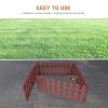 BATHVEVE 4-Piece PVC Lawn Fence for Pets and Turtles, Modular DIY Design, Coffee view 3