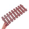BATHVEVE 4-Piece PVC Lawn Fence for Pets and Turtles, Modular DIY Design, Coffee view 4