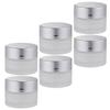 Luxshiny Reusable Frosted Glass Cosmetic Jars, 6-Pack, with Silver Lids, 30 mL view 1