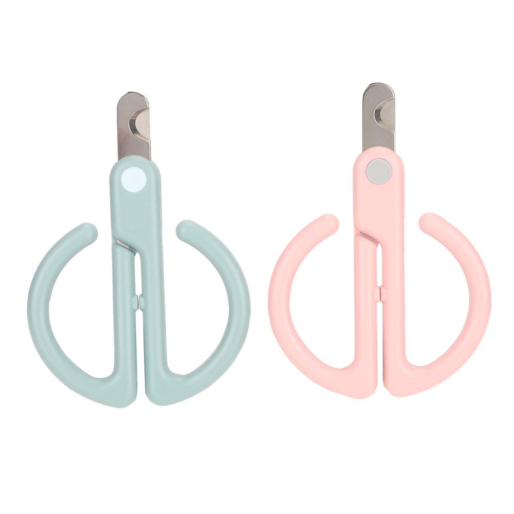 Pet Nail Clippers, Stainless Steel, Soft Rubber Grip, 2-Piece Set