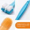 JIRVEX 8-Piece Dog and Cat Toothbrush Set with Triple-Head, Double-Head and Finger Toothbrushes view 3