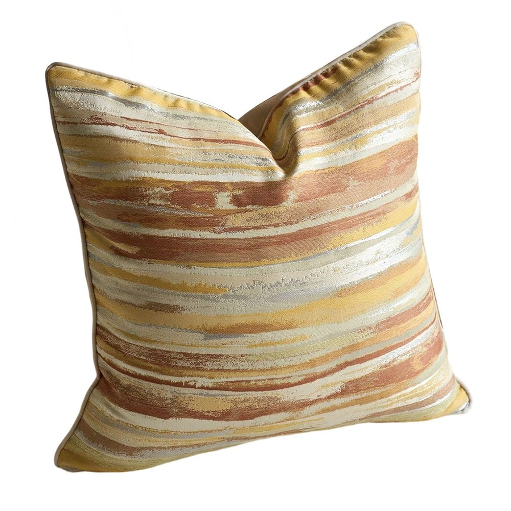 Boho Farmhouse Pillow Covers, Soft Decorative Covers for Couch, Sofa, Home Decor, Set of 4 for Living Room, Yellow (50.8 x 50.8 cm / 20 x 20 in)