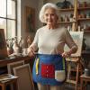 160g Activity Apron for Seniors | Sensory Blanket | Activity Apron for Adults with Dementia | For Nursing Homes and Care Facilities, 48 x 51 cm view 2