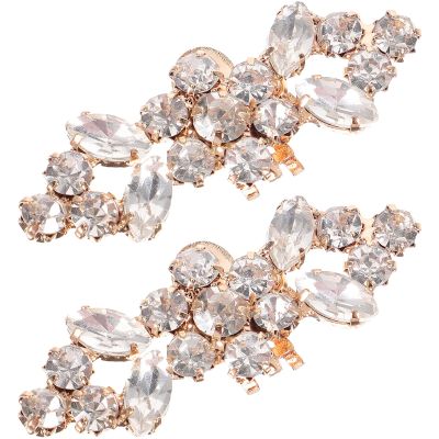 Rhinestone Shoe Clips for Flat Shoes, Alloy, 2 Pieces, Christmas Party