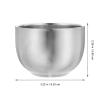PACKOVE Stainless Steel Shaving Bowl, 200 mL view 2