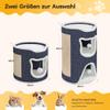 Klyvvo 40 x 40 x 60 cm Felt Cat Cave, 2-Layer, Gray view 3