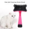 Pet Grooming Brush, Professional De-Shedding Brush for Dogs and Cats, Removes Loose Hair, Undercoat, Massages Skin, Improves Circulation, Comfortable (Rose Pink) view 3