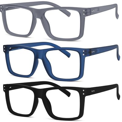 Eyekepper 3-Pack Oversized Reading Glasses, Square Frames, +2.25