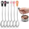 6-Piece Stainless Steel Cat Food Spoon Set for Dogs and Cats view 2