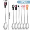 6-Piece Stainless Steel Cat Food Spoon Set for Dogs and Cats view 3