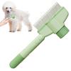 Cat Brush for Shedding with Self-Cleaning Button | Dematting Brush for Cats and Dogs - Short & Long Hair, Puppies, Kittens, Home, Travel, Bathing, Cleaning, Massage view 1