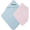 smartaini Personalized Baby Hooded Towel with Name, Soft Cotton, Blue view 1