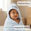 smartaini Personalized Baby Hooded Towel with Name, Soft Cotton, Blue view 3