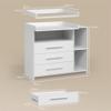 Livinity Torino Changing Table Dresser, White view 3