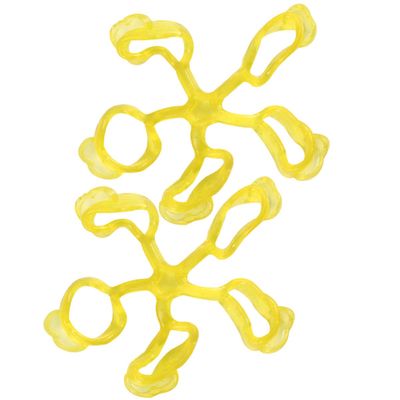 2-Piece Finger Trainers, Yellow Silicone, for Musicians and Athletes