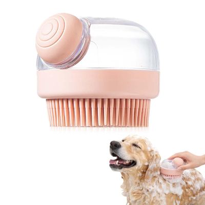 Quesuc Pet Shampoo Brush Set (Pink)