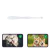 Simple Dog Toothbrush with Fine Bristles, Long Handle, White view 3