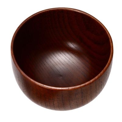 Tofficu Brown Wooden Shaving Soap Bowl