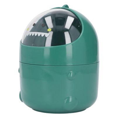 Xiuganpo Mini Desktop Trash Can, Cute Green Baby Dinosaur Design