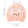 Zerodeko Pink Coral Fleece Hooded Hair-Drying Towel for Kids view 2