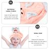 Zerodeko Pink Coral Fleece Hooded Hair-Drying Towel for Kids view 3