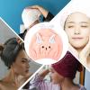 Zerodeko Pink Coral Fleece Hooded Hair-Drying Towel for Kids view 4