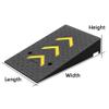 Heavy-Duty Rubber Driveway Ramp, Curb and Threshold Ramp for Cars and Wheelchairs (50 x 80 x 13 cm) view 3