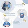 Jonuin 360 Kids’ Ultrasonic Toothbrush, U-Shaped Electric Toothbrush with 2 U-Shaped Silicone Brush Heads and 2 Soft Brush Heads, for Ages 2–12 (Blue 2) view 3